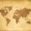 Vintage world map paint by numbers