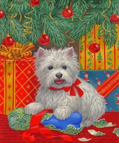Westie Christmas Art Paint By Number