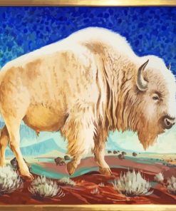 White Buffalo Animal Paint By Number