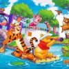 Winnie The Pooh Rafting Paint By Numbers