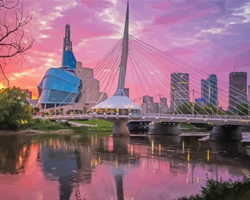 Winnipeg At Sunset paint by numbers