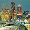 Winter Boston Skyline Paint By Number