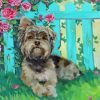 Yorkshire Terrier And Flowers Art Paint By Number
