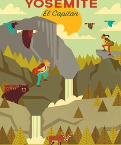 Yosemite El Capitan Poster Paint By Numbers