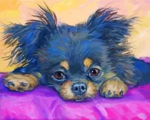 Adorable Black Chihuahua Paint By Number