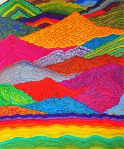 Aesthetic Colorful Mountains Paint By Number