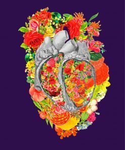 Anatomy Floral Heart Paint By Numbers