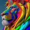 Aesthetic Colorful Lion Art Paint By Numbers