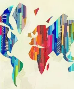 Colorful Map Paint By Numbers