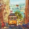 Lisbon Tram Paint By Numbers