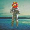 Astronaut Flowers Face Paint By Numbers
