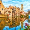 Belfry Of Bruges Reflections Paint By Number