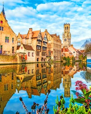 Belfry Of Bruges Reflections Paint By Number