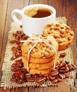 Black Coffee And Cookies Paint By Number
