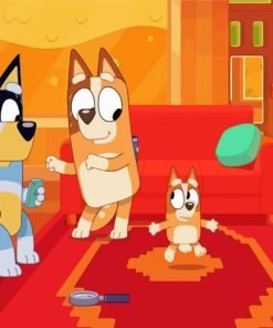 bluey cartoon paint by numbers