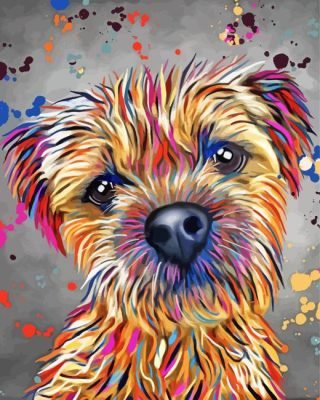Cute Border Terrier Paint By Number