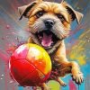 Border Terrier Splatter Paint By Number
