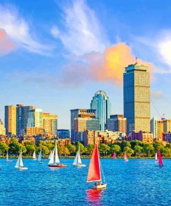 Boston Skyline View Paint By Number