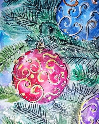 Christmas Ornaments Art Paint By Number