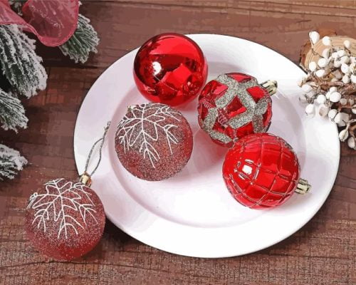 Holiday baubles Paint By Number
