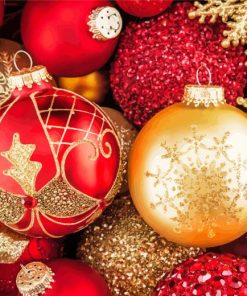 Holiday baubles Christmas Paint By Number