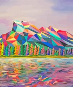 Colored Mountains Landscape Paint By Numbers