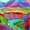 Colorful Mountain Paint By Number