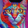 Colorful Cat Art Paint By Number