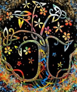 Colorful Celtic Tree Paint By Number