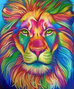 Colorful Lion Animal Paint By Number