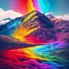 Colorful Rainbow Mountain Paint By Number