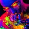Colorful Neon Lady Paint By Number