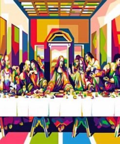 Last Supper Colorful Pop Art paint by numbers