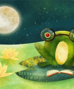 Baby Frog With Glasses paint By Numbers