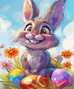 Cute Easter Bunny Paint By Number
