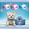 Cute White Westie Christmas Paint By Number