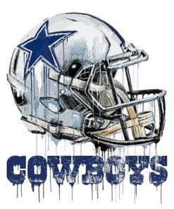 Dallas Cowboys Helmet Logo Paint By Number