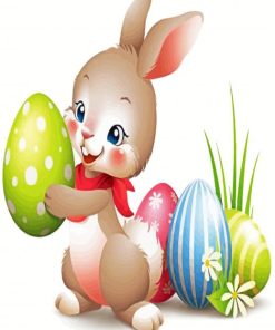 Easter Bunny And Eggs Paint By Number