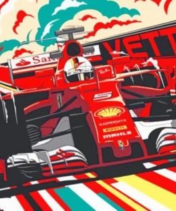 Ferrari Vettel Paint By Number