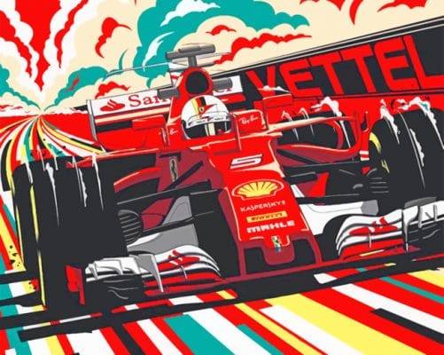 Ferrari Vettel Paint By Number