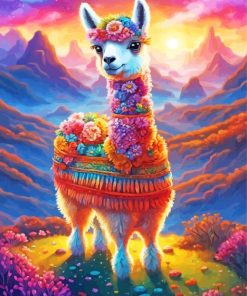 Floral Alpaca Paint By Number