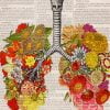 Floral Anatomical Lungs Paint By Numbers