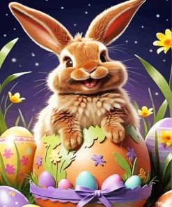 Fluffy Easter Bunny Paint By Number