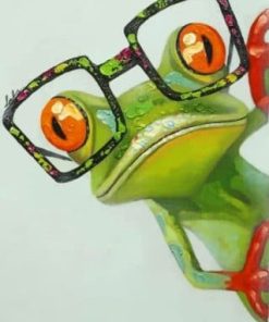 Frog With Big Glasses Paint By Numbers