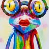 Frog With Glasses Paint By Numbers