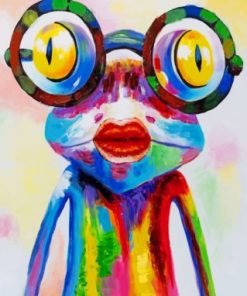 Frog With Glasses Paint By Numbers