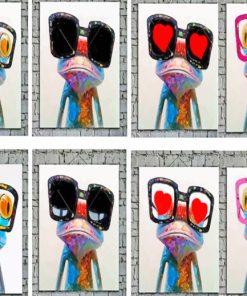 Frogs With Glasses Paint By Numbers