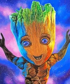 Galaxy Baby Groot Paint By Numbers