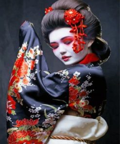 geisha woman paint by numbers