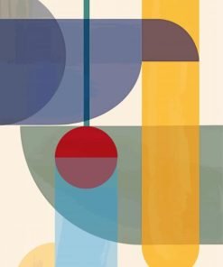 Geometric Shape Mid Century Paint By Numbers